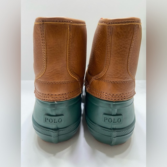 NEW NEW Polo Ralph Lauren Claus Lace Up Men's Sherpa Lined Duck Boots Brown 8,11 - Picture 3 of 9